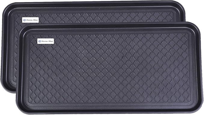 Multi-Purpose Boot Tray Mat,Shoe Tray Mat,Dog Feeding Tray,Waterproof Trays for Indoor and Outdoor Floor Protection,30" x 15"/2 Pack
