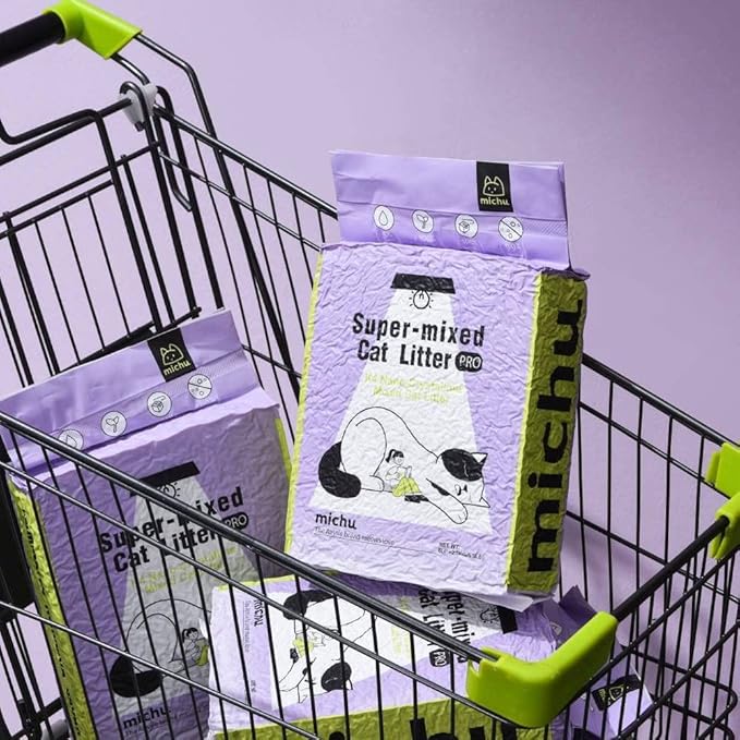 Tofu Cat Litter Natural Clumping Tofu Cat Litter 5.5lb/88oz 5 Scents (Original + Mixed, 2 Pack)