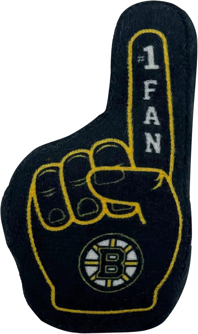 Best Plush CAT Toy: NHL Boston Bruins Complete Set of 3 Piece Cat Toys Filled with Fresh Catnip. Includes: 1 Jersey Cat Toy, 1 Hockey Puck Cat Toy with Feathers & 1#1 Fan Cat Toy. Beautiful Team Logo