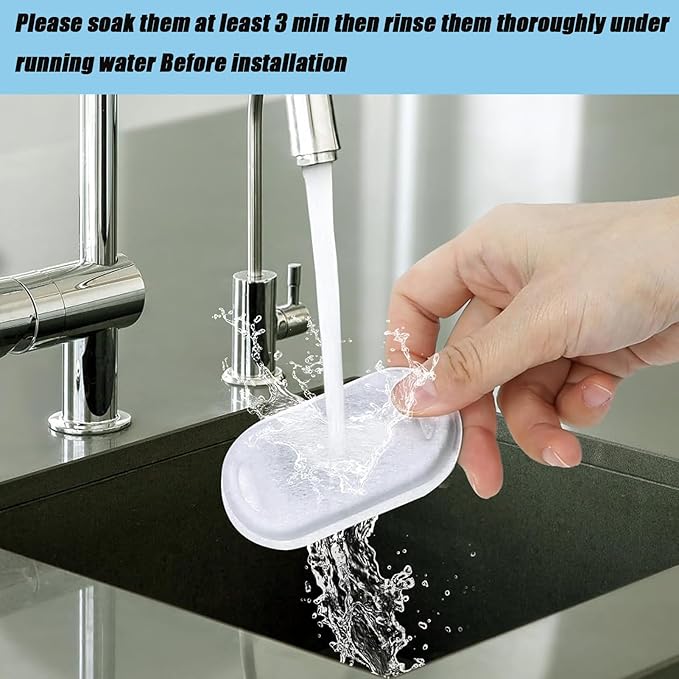 TuTuYa 20PCS Cat Water Fountain Filter, 10 Pack Cat Fountain Filter Replacement with 10 Sponges, for 108oz/3.2L & 67oz/2L Stainless Steel Pet Water Dispenser