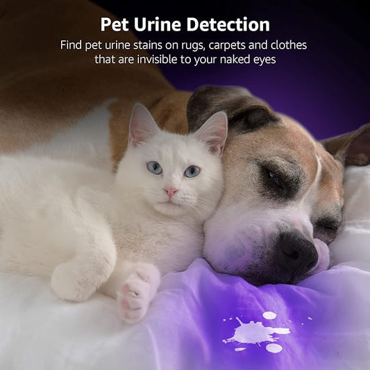Lepro 51 LEDs UV Light Handheld Blacklight, UV Flashlight Black Light, 395nm Detector for Pet Urine, Stains, Bed Bug and Scorpions, Battery Not Included