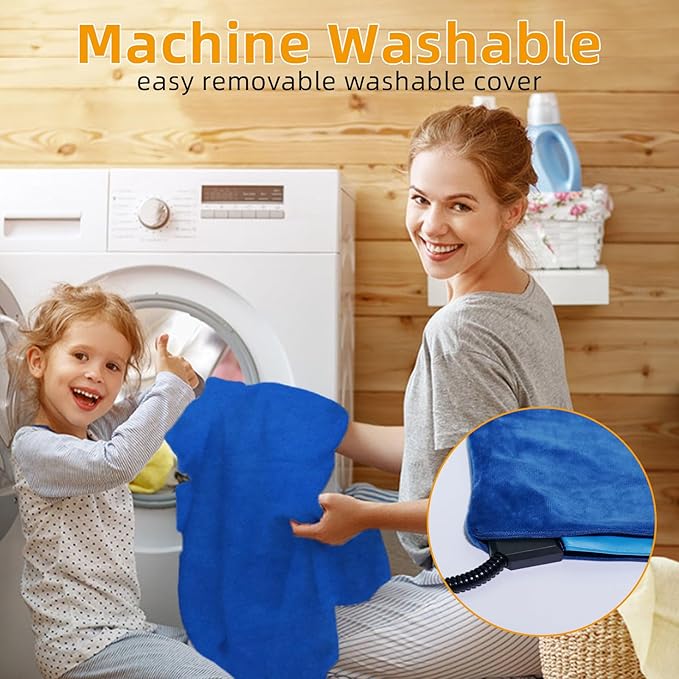 Pet Heating Pad, 6 Adjustable Temperature Heated Dog Cat Bed with Timer,Indoor Warming Heated Mat Pad with Chew Resistant Cord,15.7 x 27.6 Inches