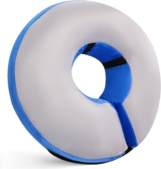 Katoggy Inflatable Cone Collar for Dogs After Surgery, Soft Adjustable Blow up Donut E-Collar for Small Medium Large Dogs and Cats