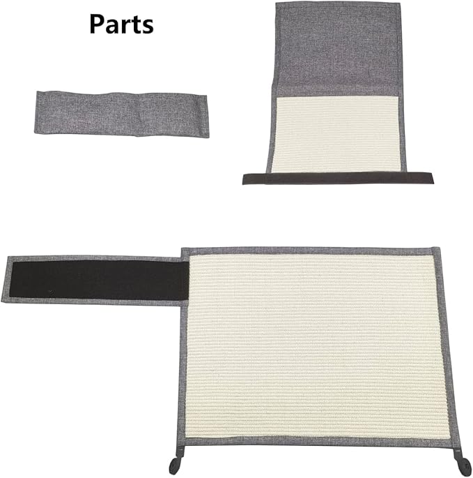 Fully Wrapped Cat Scratcher Couch- Natural Sisal Furniture Protection from Cats-Corner cat Scratcher for Couch Bed,Chair-Easy Installation