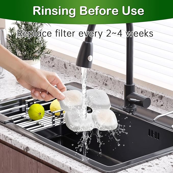 Cat Water Fountain Filter,Compatible 101oz/3L Crystal Stainless Steel Pet Water Fountain,Cat Fountain Replacement Filter 12 Set