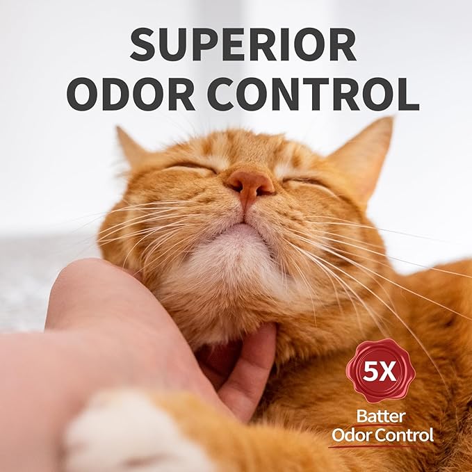 Cat Litter Crystals No Clumping Odor Control Kitty Litter Non-Clumping No scooping Low Dust, Low Tracking, Dehydrates Waste - 17.2 lbs (4 x 4.3 lb Packs)