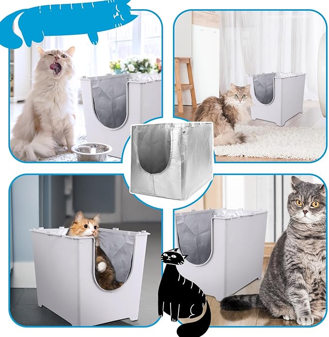 Liner F Compatible with Modkat Flip Litter Box - Reusable Liners for Flip Litter Box - Liner F for Cat Litter Box (4 Pack)