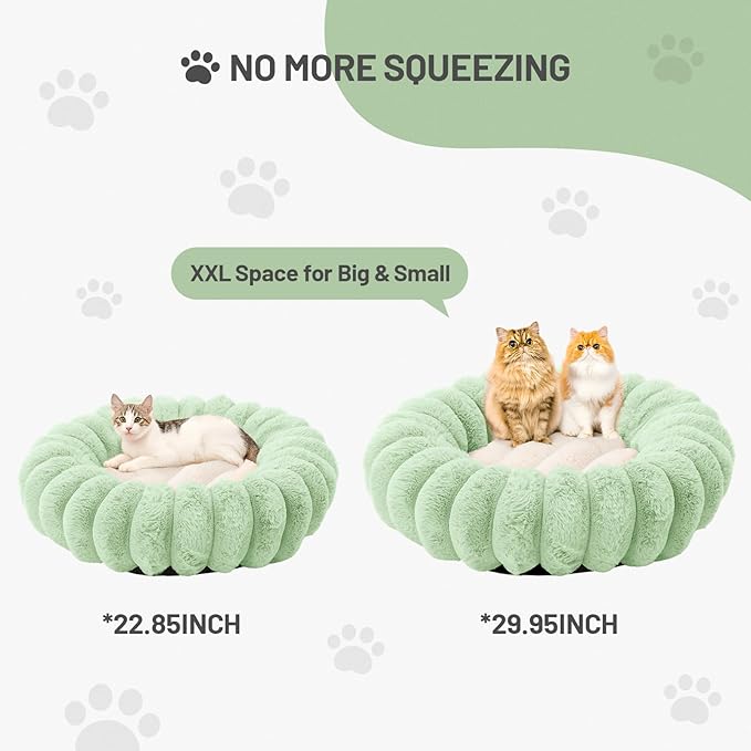 Cat Bed for Indoor Cats Fluffy Cat Sofa Recliner with Removable Washable Cover Cute Pet Lounge Suitable for Puppy Kitten