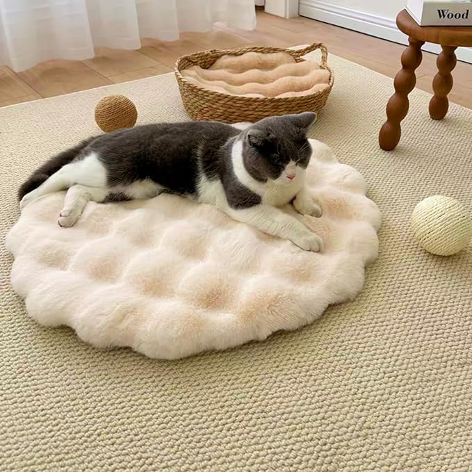 SHENGOCASE Pet Cushion Pad, Faux Fur Dog and Cat kneading Pillow, Cozy Bed Insert for Crate Pad Padding for Cage Kennel House Condo Shelf (23.6")