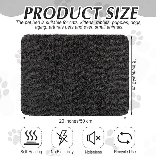 4 Pack Self Warming Cat Bed Indoor Self Heating Dog Cat Pad Washable 16 x 20 Inch Thermal Pet Kennel Pad Crate Bed Mat Reflect Body Heat for Outdoor