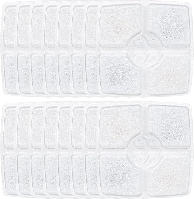 Wonder Creature Cat Water Fountain Filter, Square Cat Fountain Replacement Filters, 16 Filters Pack
