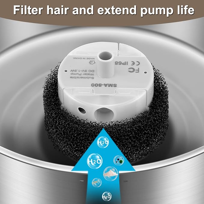 Cat Water Fountain Filter, Multiple Filtration Pet Water Fountain Replacement Filter,4 or 8 Packs of Cotton Activated Carbon Cat Fountain Filter(Sponge 4 Pack)