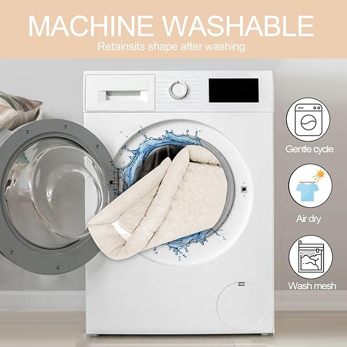 Dog Bed Mat - Washable Pet Furniture Protector with Anti-Slip Bottom for Small Dogs and Cat(White)