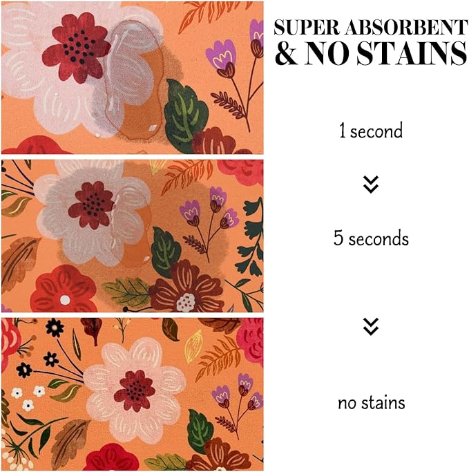 Dog Food Mats for Floors, Absorbent Dog Bowl Mat for Food and Water Dispenser Mat, Quick Dry Cat Food Mat Pet Supplies