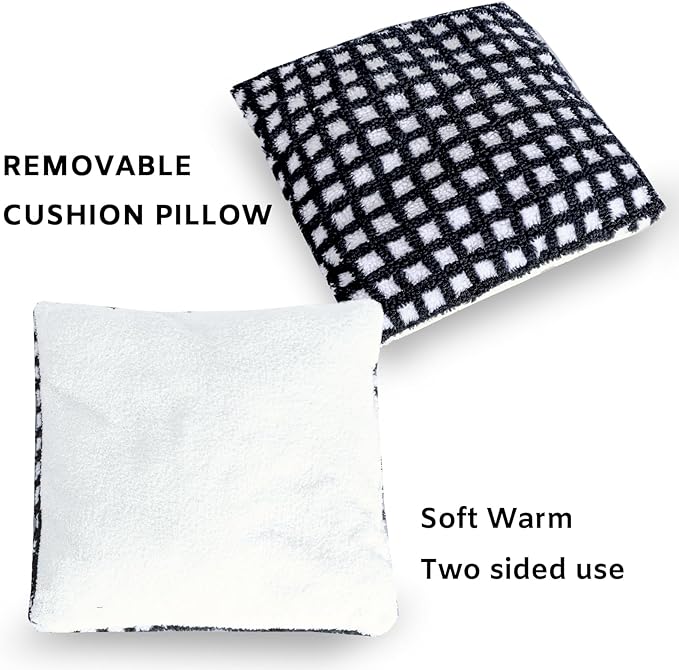 Cat Bed Cave for Indoor, Suitable for Cat Dome Bed, Hideaway Bed for Indoor Cats with Removable Mattress for Kittens.Cat Tent House for Dual Use (17"x17")