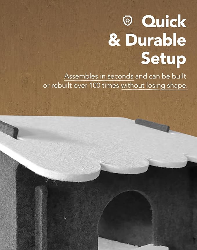 Lukamoo® Cute Cat House (Ashen Phantom, Large)