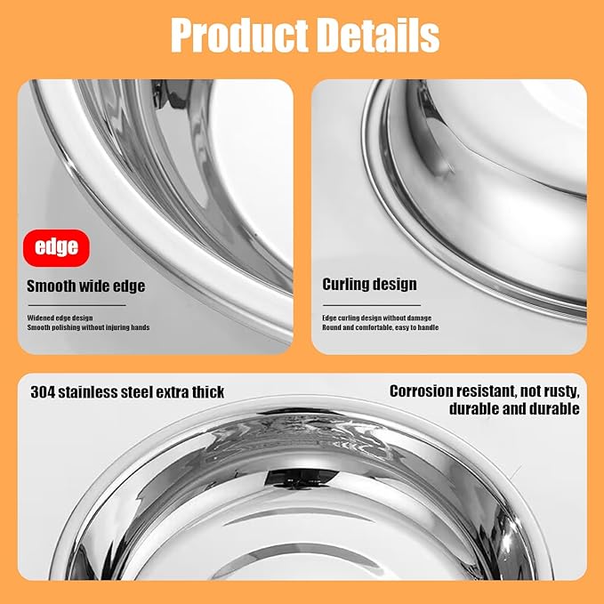 Stainless Steel Cat Bowls, 8 Pcs, 5.5 Inches, Shallow Design, Multifunctional Feeder for Cats & Kittens