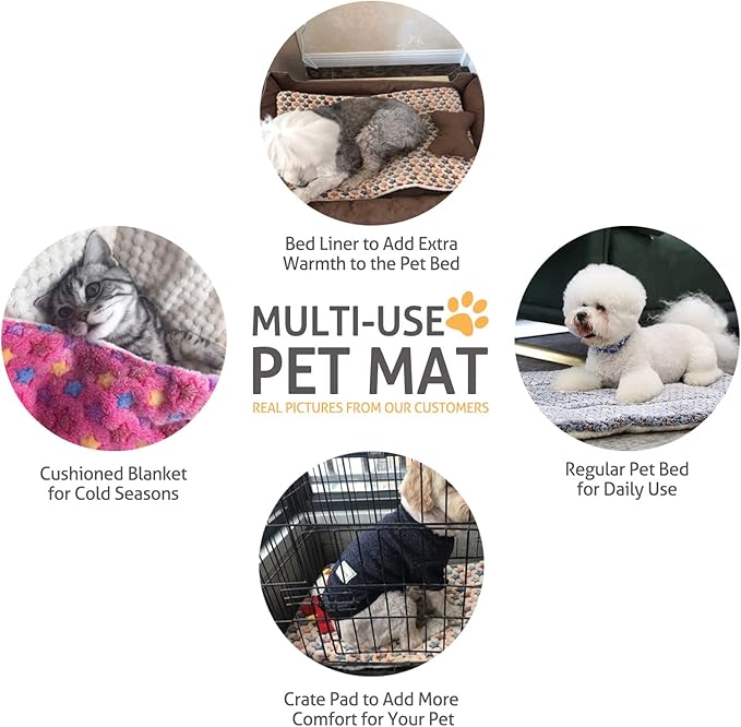 Mora Pets Dog Bed Crate Pad Ultra Soft Pet Bed with Cute Star Print Washable Crate Mat for Large Medium Small Dogs Reversible Fleece Dog Crate Kennel Mat Cat Bed Liner 41 x 29 inch Dark Blue