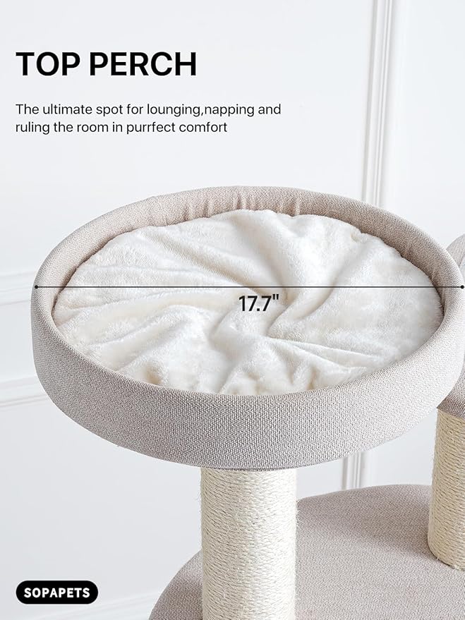 Extra Large Cat Tree Tower for Indoor Cats Large Adult, Maine Coon Cat Tree with Hammock (Begin, 64.2“H)