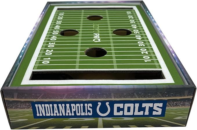 Indianapolis Colts NFL Cat Scratcher & Game Day Toy with Felt Field & 2 Jingle Balls