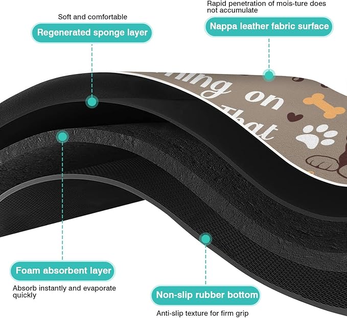 Pet Feeding Mat for Floors Waterproof Dog Mat for Food and Water Absorbent Quick Dry Non Slip mat for Cat Bowls