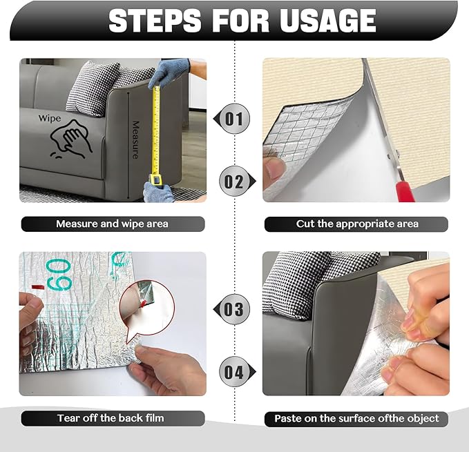 118"x15.8" Anti Cat Scratch Couch Furniture Protector, Adhesive Cat Scratch Pad Deterrent for Furniture, DIY Climbing Cat Scratcher Couch Protector from Cat Claws Scratching for Indoor Sofa (OffWhite)