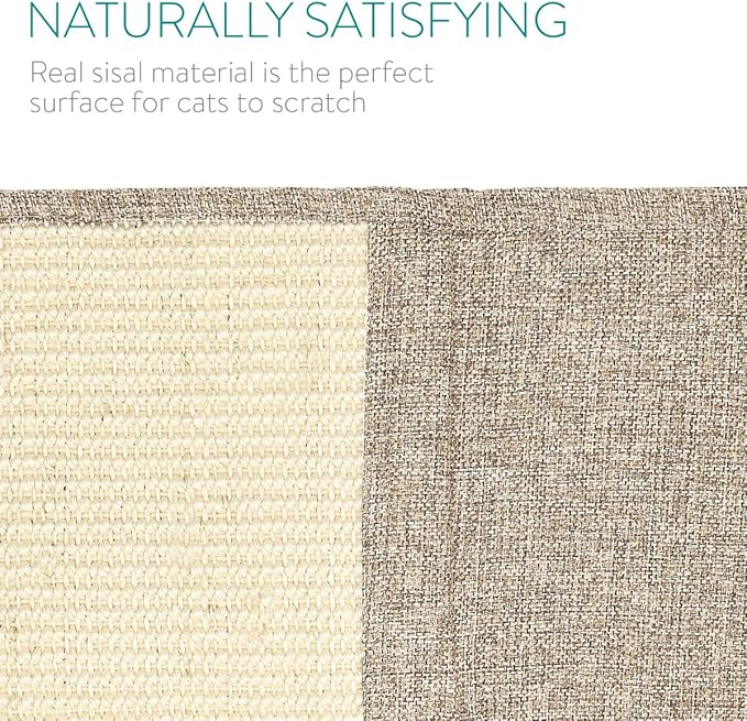 Navaris 2X Cat Scratch Mats Sofa Protector - Natural Sisal Furniture Protector Scratching Pads for Cats - Chair, Couch, Seat, Stairs