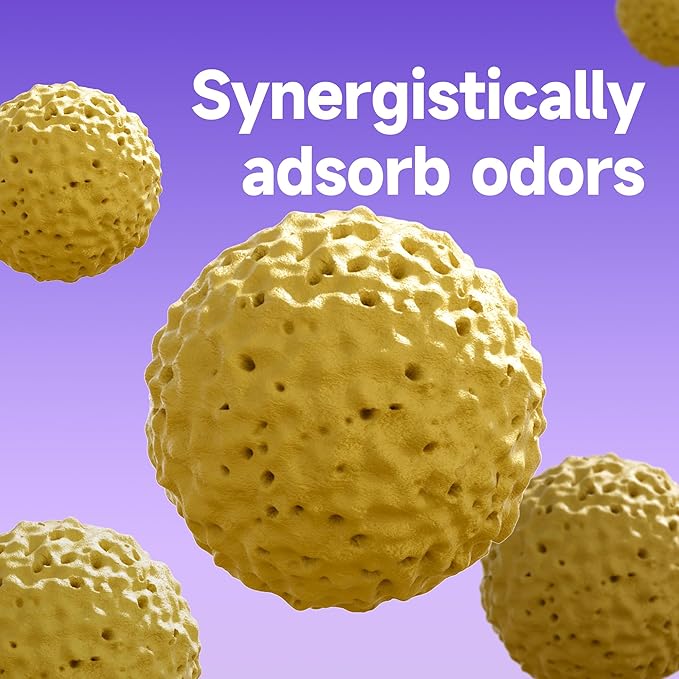 KERES Cat Litter Mixed- Ultra Absorbent, 99% Dust-Free, Advanced Odor Control, Fast-Clumping, Natural Clay & Tofu Blend, Low Tracking, Multi-Cat Formula (4.4lb*4bag)