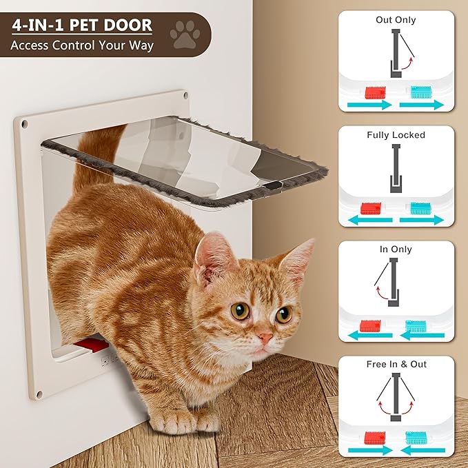 2-in-1 Cat Cabinet with Scratching Posts Litter Box Enclosure with 78.7" TV Stand Modern Cat House Scratch-Resistant for Living Room Home Office
