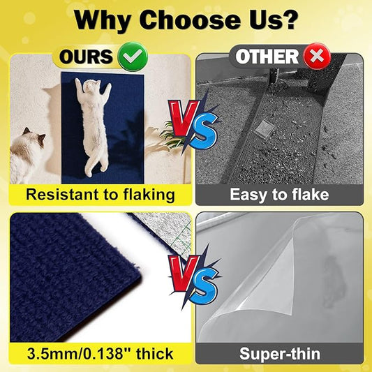 78.7"x15.8" Large Couch Protector from Cat Claws,Anti Scratch Furniture Protector for Cats Corner Wall Scratcher,Replacement for Cat Tree Post Shelves