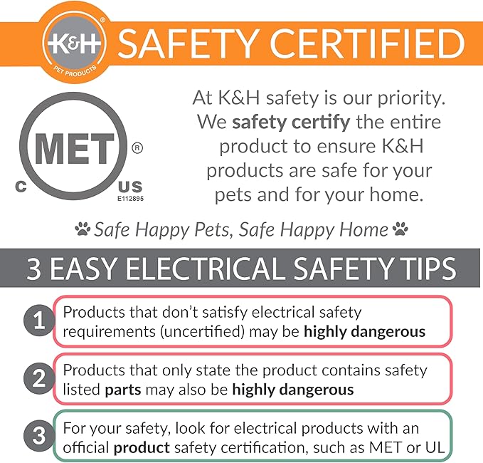 K&H Pet Products Thermo-Kitty Bed Heated Cat Beds for Indoor Cats & Dogs, Calming Warming Pillow Pet Bed, Machine Washable, Removable Heater, Safety Listed - Small 16" Round Sage/Tan