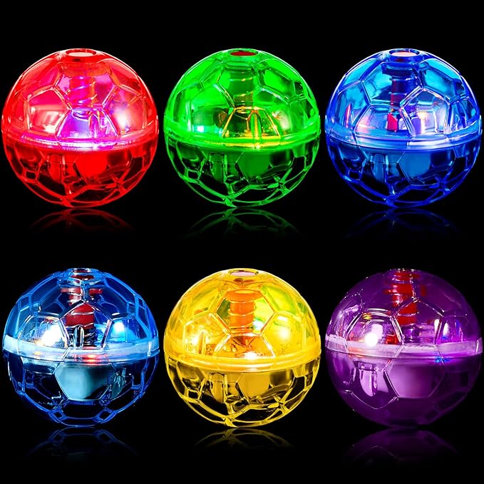 Sratte 6 Pieces Ghost Hunting Cat Ball Activated Cat Toy Motion LED Light Pet Balls Motion Dog Interactive Toys Pet Glowing Mini Running Exercise Supplies for Animals Activity(Colorful)