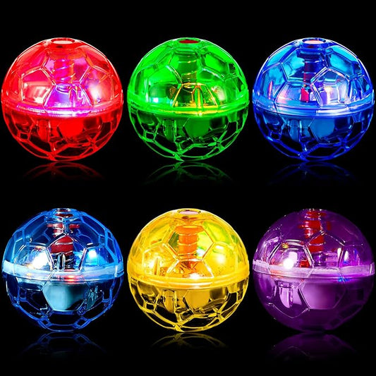Sratte 6 Pieces Ghost Hunting Cat Ball Activated Cat Toy Motion LED Light Pet Balls Motion Dog Interactive Toys Pet Glowing Mini Running Exercise Supplies for Animals Activity(Colorful)