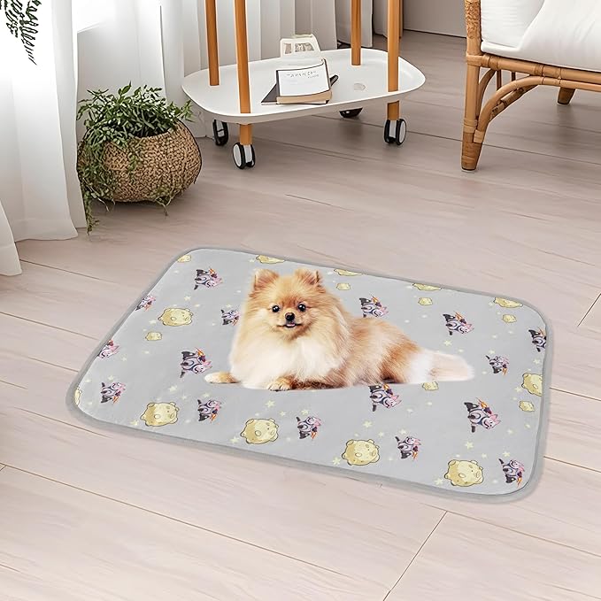 NACOCO Summer Pet Cooling Mat - Cat Dog Cushion Pad Sleeping Cool Comfortable Soft for Pets Kids and Adults (Grey French Bulldog, M)
