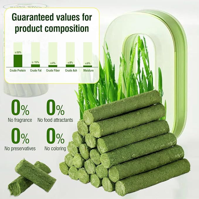 225g Cat Grass Teething Stick, Delicious Cat Treat Snack Edible Cat Chew Toy for Teeth Cleaning and Hairball Removal in Cats