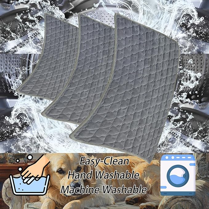 Dog Bed Mat 35"x27" Love Heart Shaped Crate Mat Fluffy Soft Washable Pet Pad Blanket for Indoor Bed Couch Sofa Floors Cat and Dogs Sleeping Mattress (Gray)