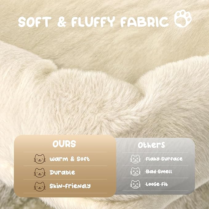 MoNiBloom Cat Tree, 70 Inch Cat Tree Tower with 2 Condo, Tall Cat Tower with Scratching Post, Cat Climbing Tower, Cat Tree for Indoor Cats, Beige