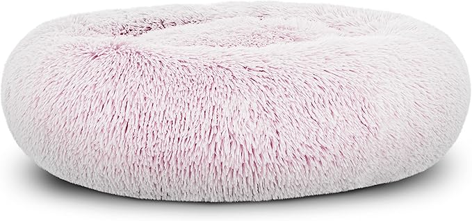 The Dog’s Bed Sound Sleep Original Calming Dog & Cat Bed, Anti-Anxiety Plush Faux Fur Donut Nest Snuggler, with Removable Cover, Veterinary Approved