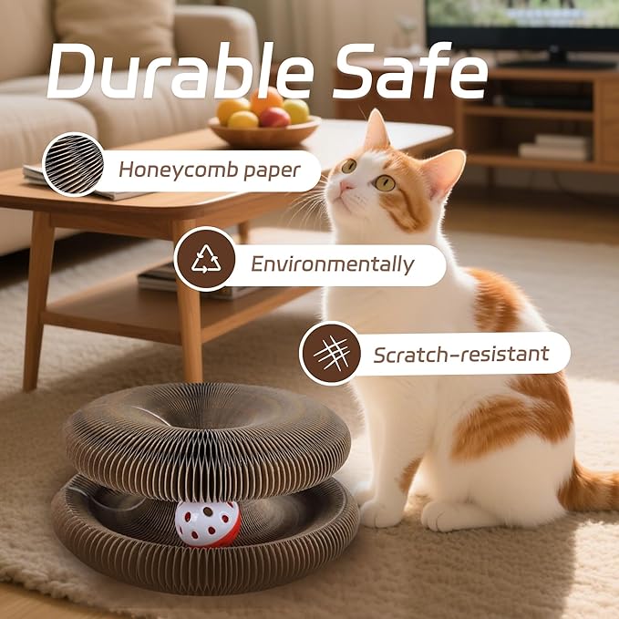 Kitty Kurlz cat Toy Magic Organ Cat Scratching Board Toy Kitty curlz Foldable Accordion Cats Toy (1pcs)