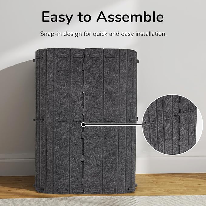 FUKUMARU Cat House for Indoor Cats, 2-Storey Large Cat Bed Cave, Cozy Felt Covered Cats Tunnel Condo Hideaway for Multicats, 17.72x14.37x23.62 inches, Dark Grey