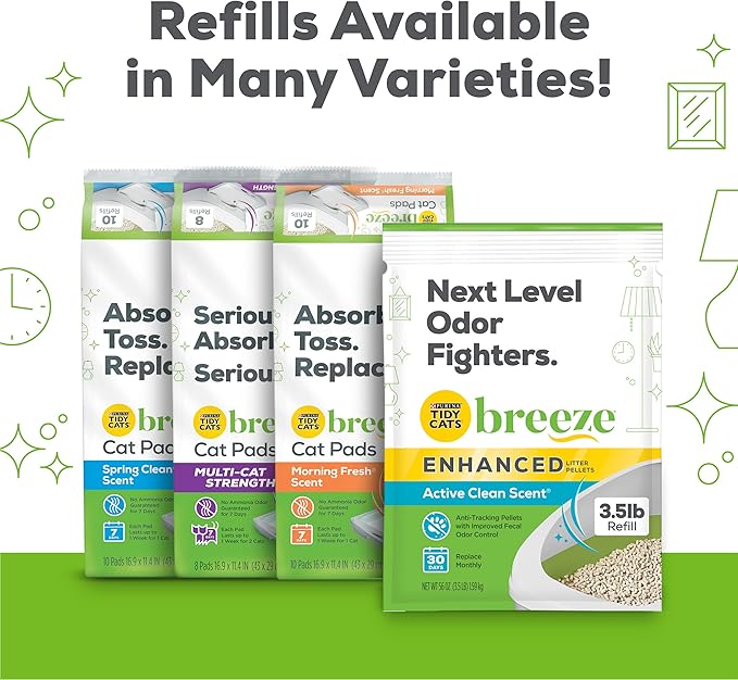 Purina Tidy Cats Breeze Cat Litter Extra Strength Refill Bundle
