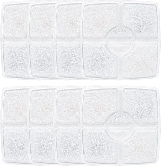 Wonder Creature Cat Water Fountain Filter, Square Cat Fountain Replacement Filters, 8 Carbon Filters Pack