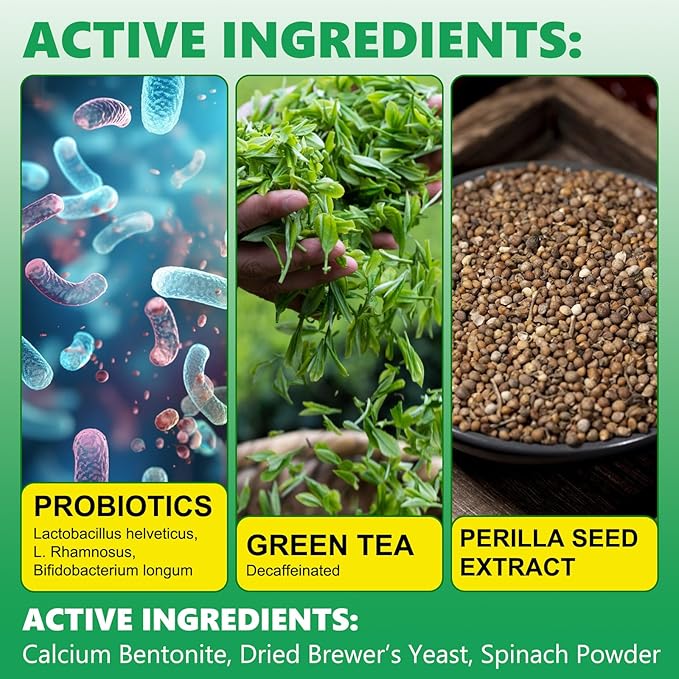 Teeth Cleaning Powder for Dogs - Dental Freshener with Probiotics for Bad Breath, Plaque, Tartar - Dental Care for Small, Medium, Large Dogs - 80g