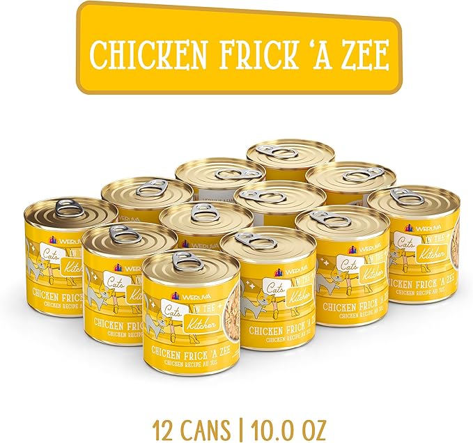 Weruva Cats in The Kitchen, Chicken Frick 'A Zee Wet Cat Food, 10oz Can (Pack of 12)