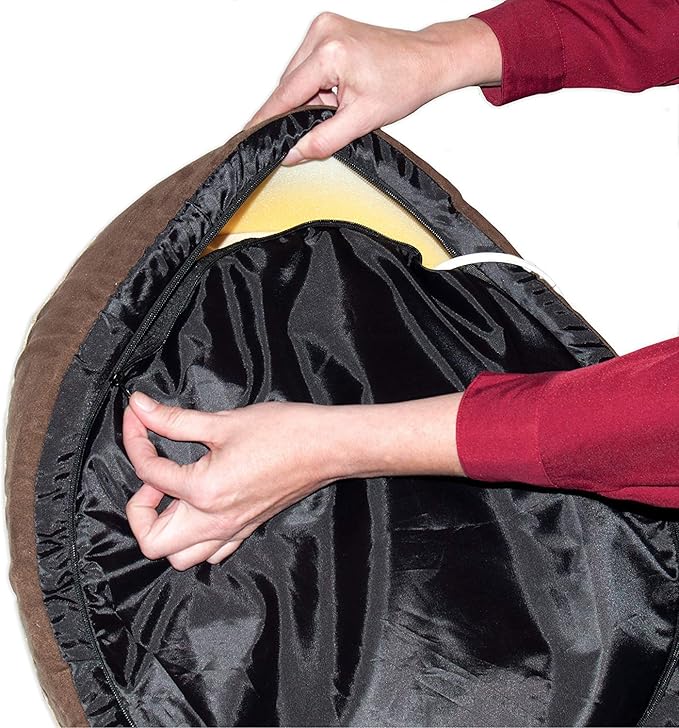 K&H Pet Products Thermo-Kitty Bed Deluxe Heated Cat Bed for Large Kitties - Indoor Heated Pet Bed for Dogs & Cats, Covered Cave Pet Tent, Machine Washable, Safety Listed - Large 20in Tan/Leopard