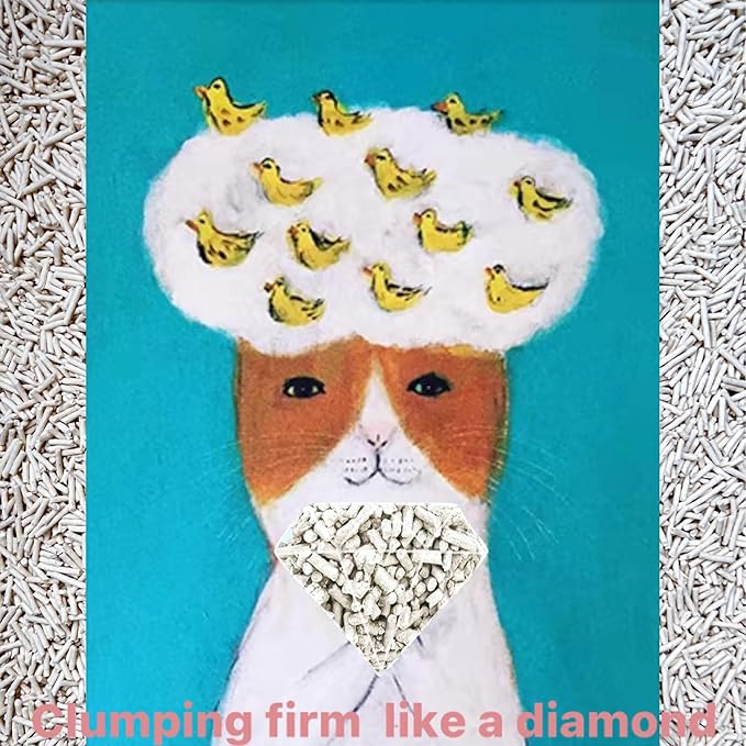 2pcs Pack (6L x 2) Tofu Cat Litter, Biodegradable, Clumping Kitty Litter, Flushable,Pea Fiber,Dust Free, Odor Control, Low Tracking, Lightweight