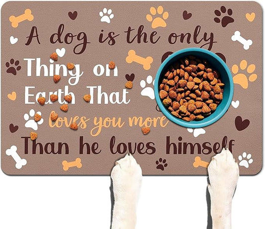 Pet Feeding Mat for Floors Waterproof Dog Mat for Food and Water Absorbent Quick Dry Non Slip mat for Cat Bowls