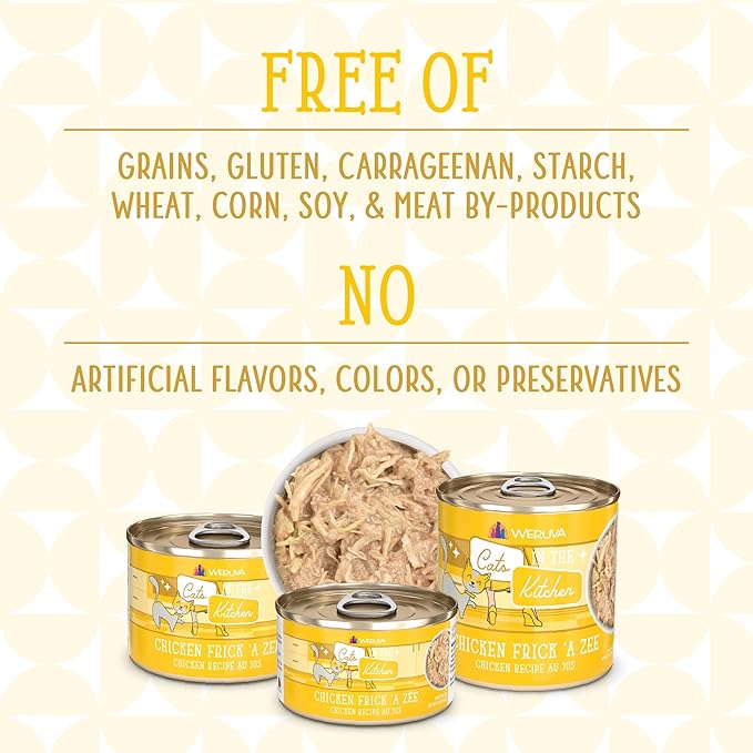 Weruva Cats in The Kitchen, Chicken Frick 'A Zee Wet Cat Food, 10oz Can (Pack of 12)