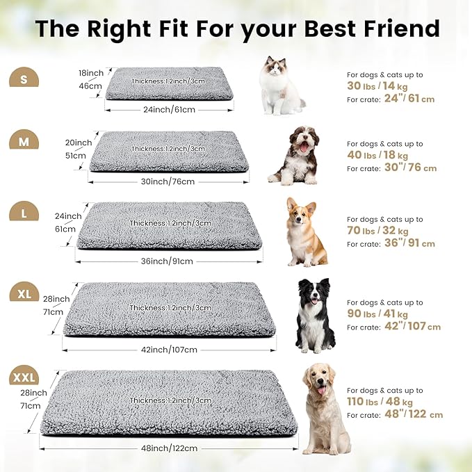 Cat Beds for Indoor Cats Self Heating Kitten Pad for Outdoor Cat House, Self Warming Pet Mat for Small Dog Crate Pad with Removable Washable Cover, Grey 30 Inches