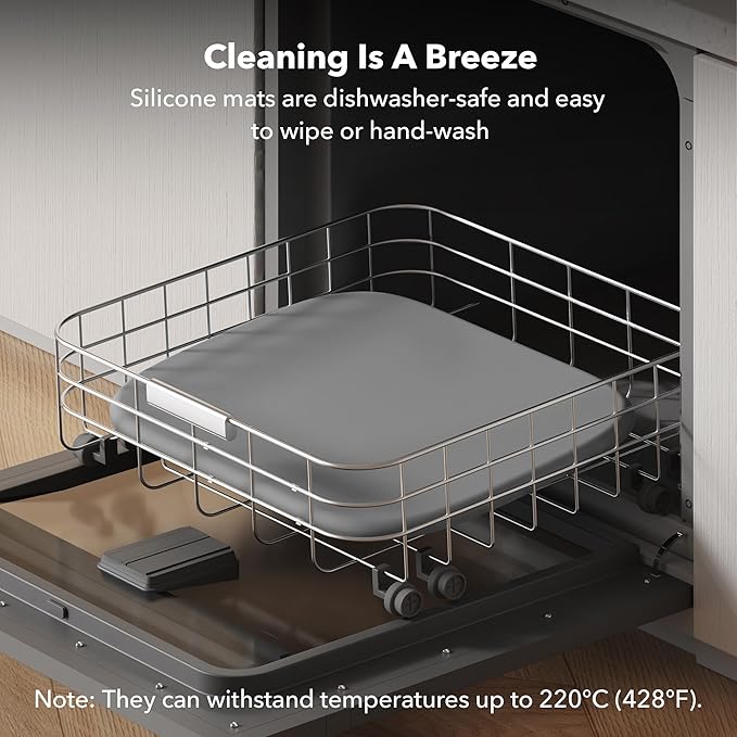 PETLIBRO Dog Food Mat, Safety Silicone Cat Food Mat for Feeder & Fountain, Waterproof Dog Bowl Mat, Raised Edge Spill Protection Floor, Cove Feeding Mat for AF005, AF103 Single Tray, 17.7"x12"